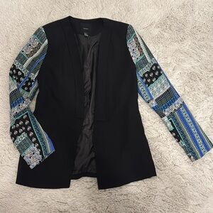 Forever21 Colorblock Printed Sleeve Blazer